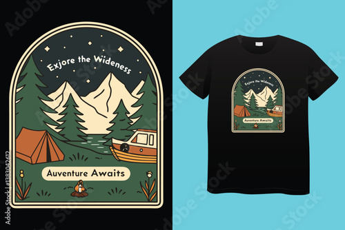 Camping t-shirt design, I'm a flip flops and camping kind girl