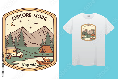 Camping t-shirt design, I'm a flip flops and camping kind girl