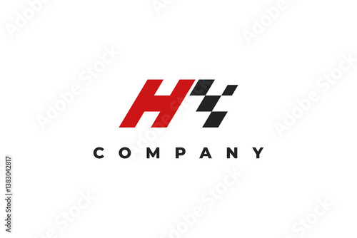 letter h and race modern logo