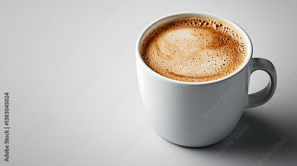 Aromatic Coffee in a White Mug: A Perfect Morning Brew Aromatic Coffee in a White Mug: A Perfect Morning Brew