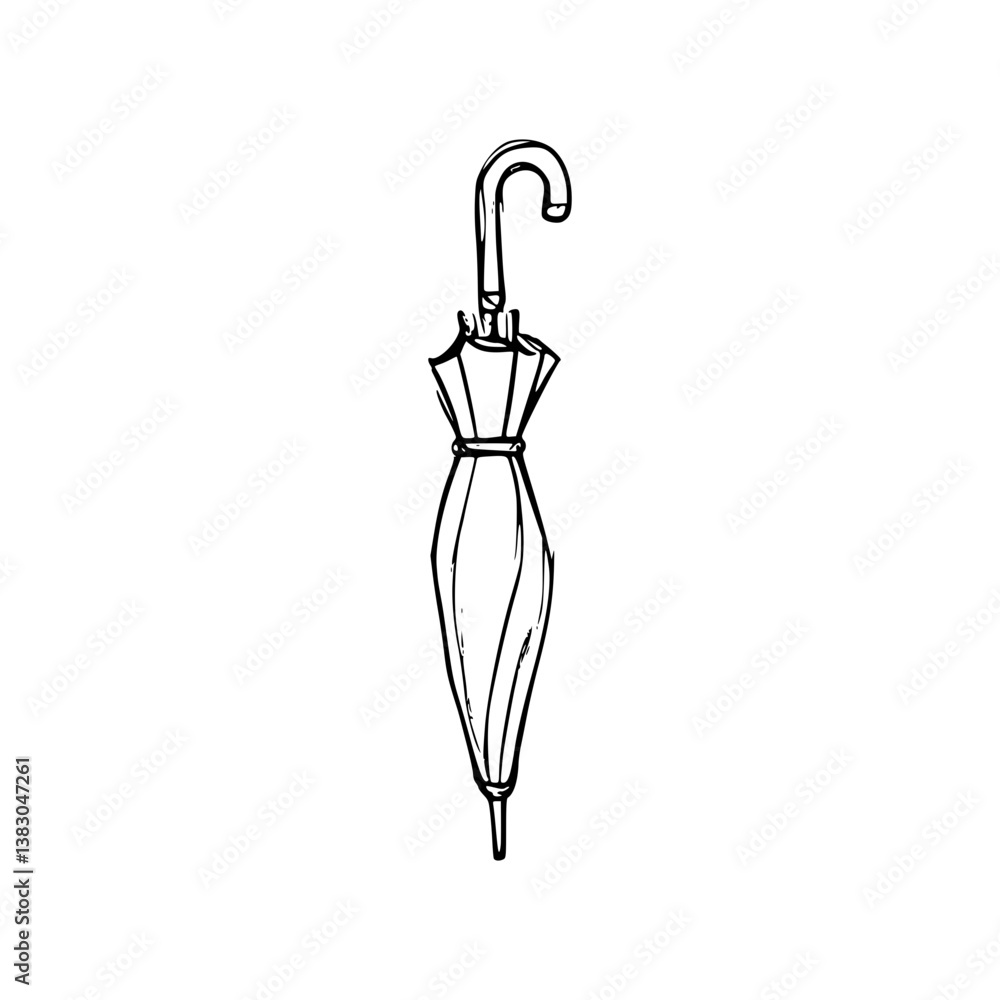 sketch of umbrella vector illustration sketch of umbrella vector illustration