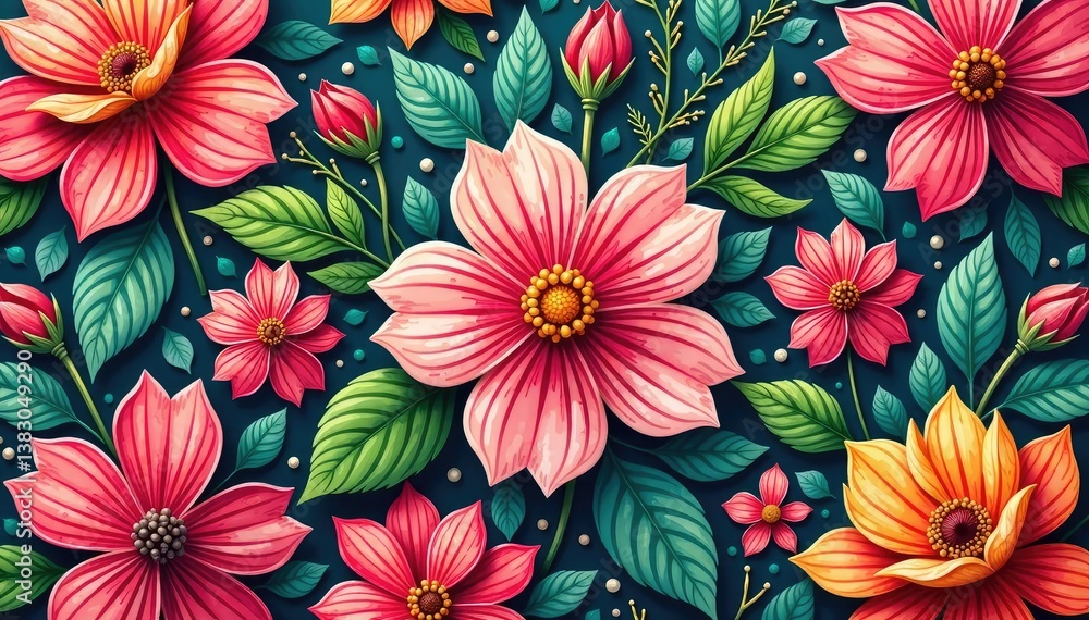Intricate floral pattern, repeating seamlessly , ornate, fabric Intricate floral pattern, repeating seamlessly , ornate, fabric