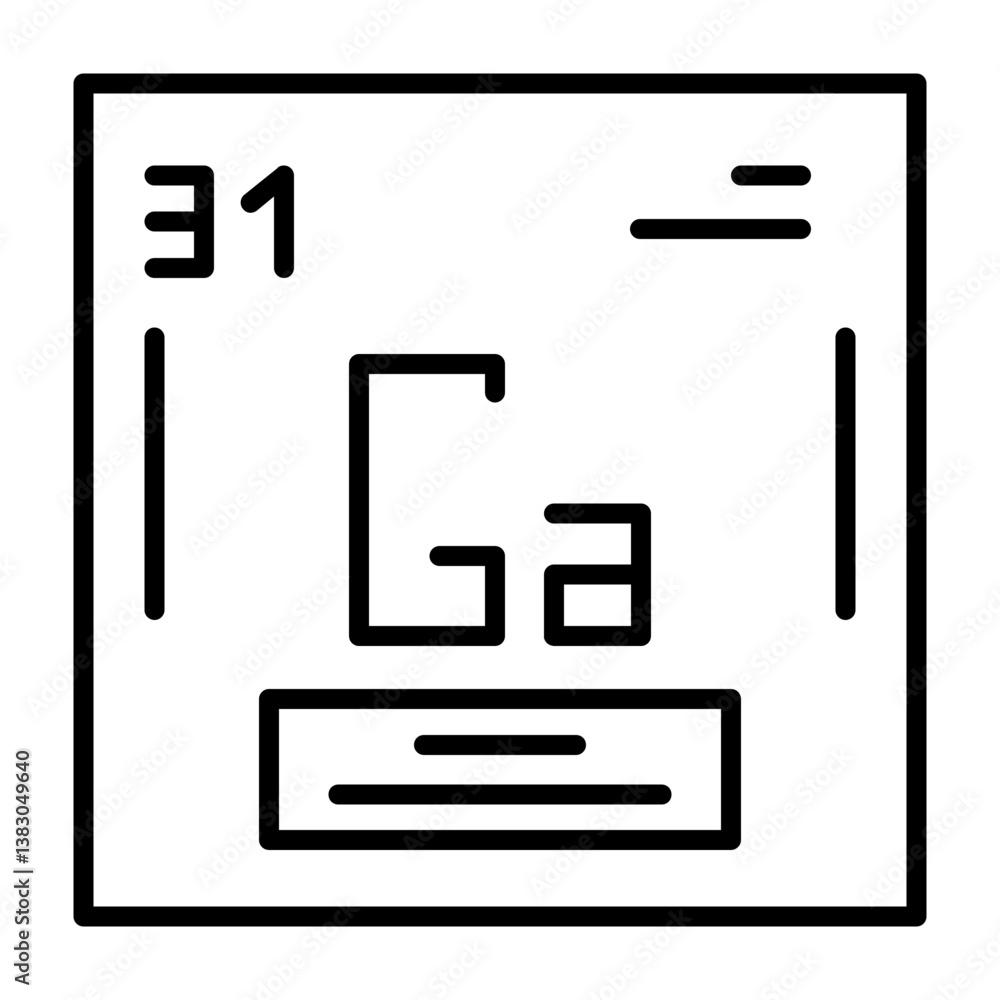 Gallium Outline Style Icon Gallium Outline Style Icon