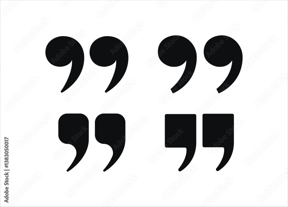 Collection of Various Quotation Marks Collection of Various Quotation Marks
