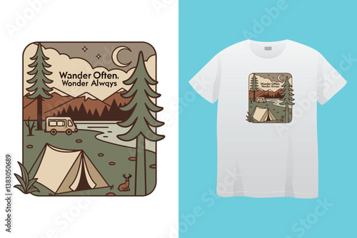 Adventure is calling camper I have to go typography t shirt design .