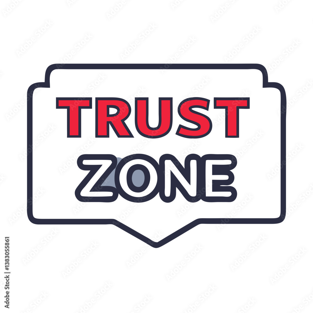Trust Zone Icon on Transparent Background Trust Zone Icon on Transparent Background
