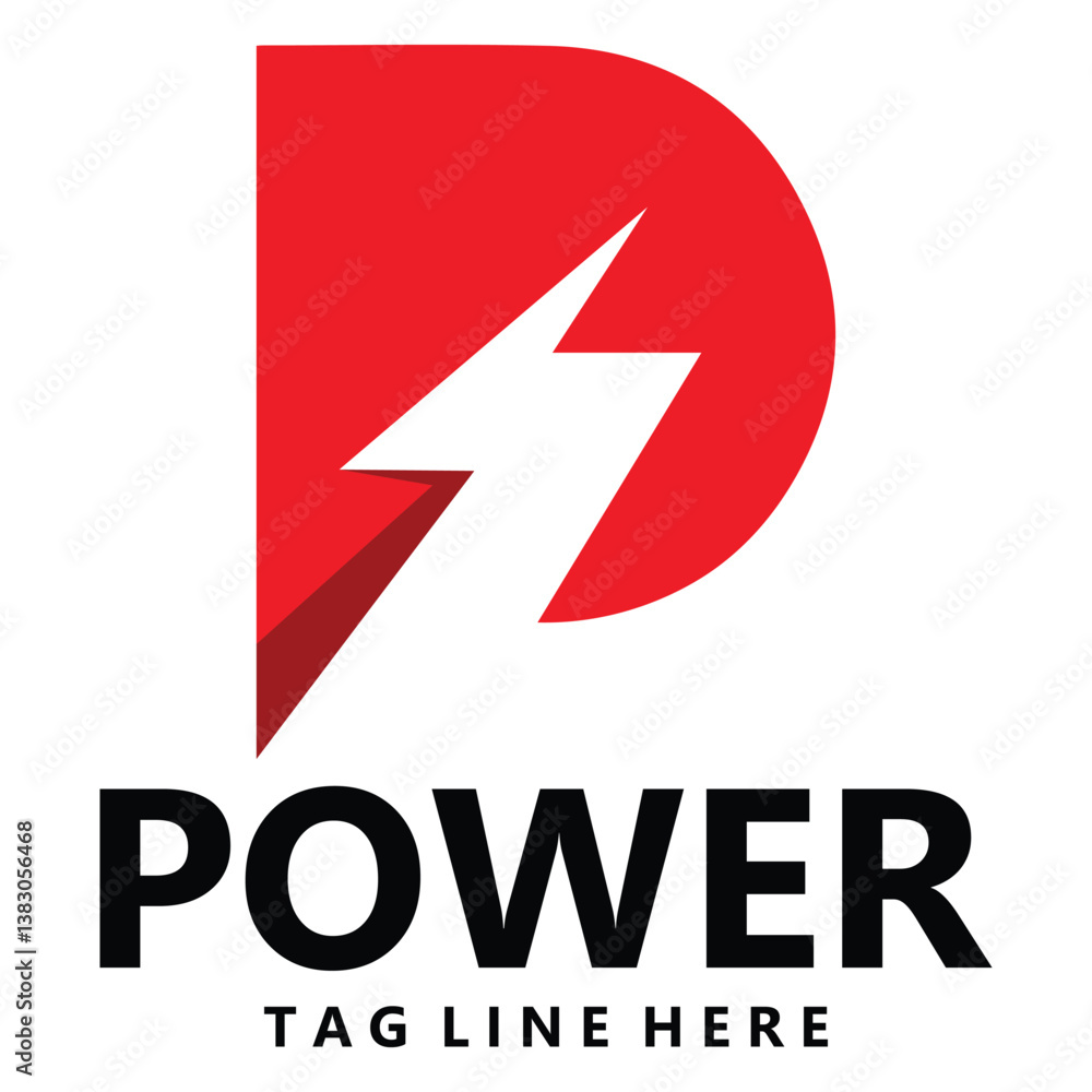 Letter P power logo icon vector design Letter P power logo icon vector design