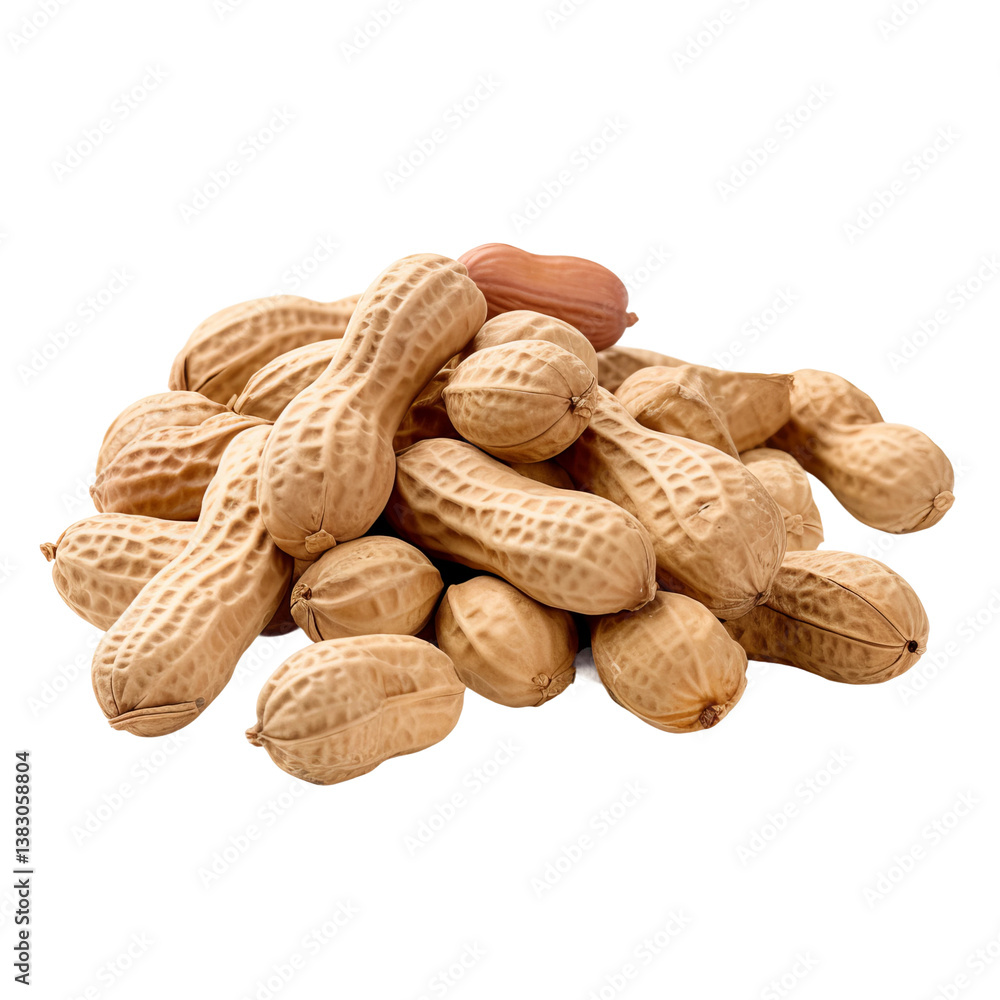 peanuts on white background peanuts on white background