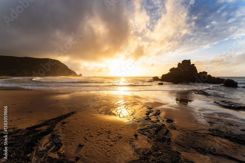Praia do Castelejo at sunset, Algarve, Portugal