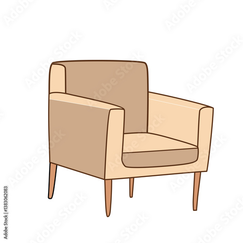 brown leather armchair
