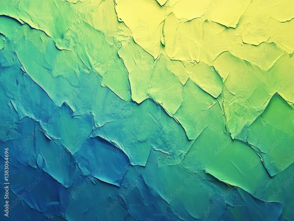 Fototapeta premium Abstract gradient texture with yellow green and blue hues creates a textured surface art background