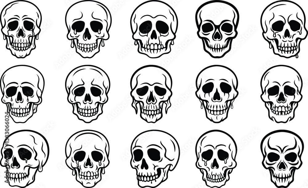 Skull Silhouette set
