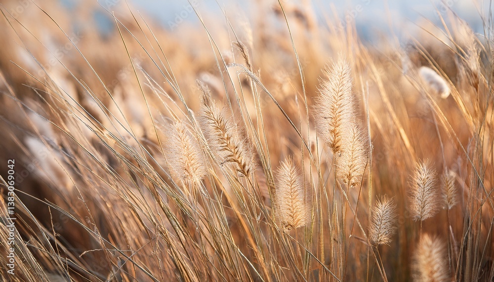Obraz premium dried grass flowers for background to describe the image of winter and to use as wallpaper