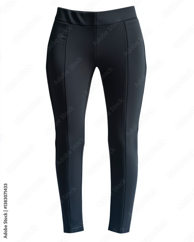 Showing Stylish Black Leggings for Women on White Background Studio Shot Showing Stylish Black Leggings for Women on White Background Studio Shot
