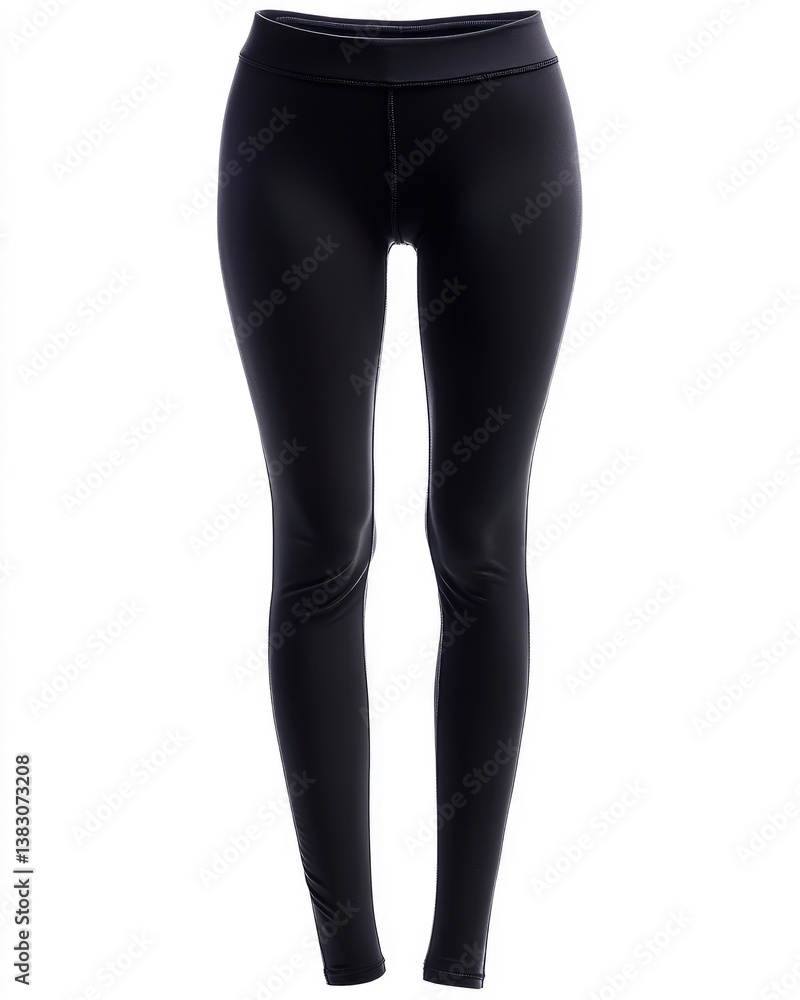 Black Leggings Isolated on White Background for Sport or Yoga Black Leggings Isolated on White Background for Sport or Yoga