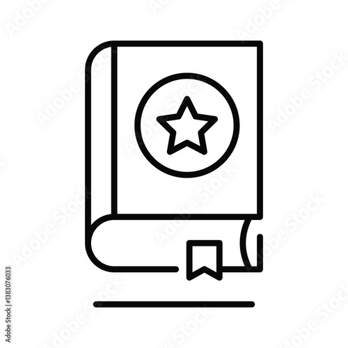 Get this amazing line style icon of religious book