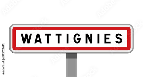 фотографія Panneau sur poteau central de Wattignies, Nord, Hauts-de-France