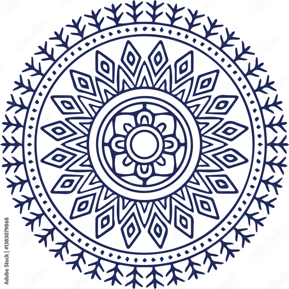 Beautiful flower art and mandala vector design Beautiful flower art and mandala vector design