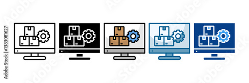 Ai Inventory Management Icon Set Multiple Style Collection