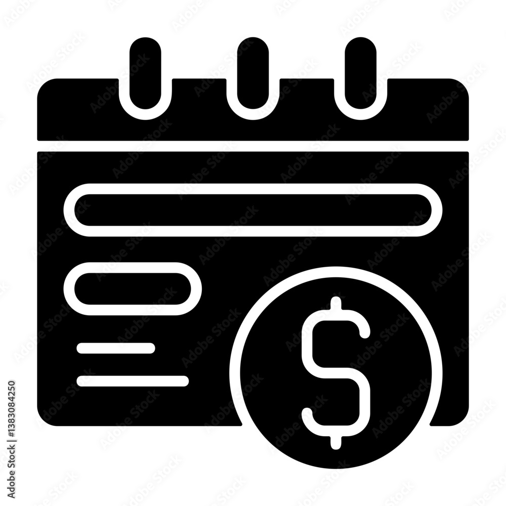 Subscription Solid Style Icon Subscription Solid Style Icon