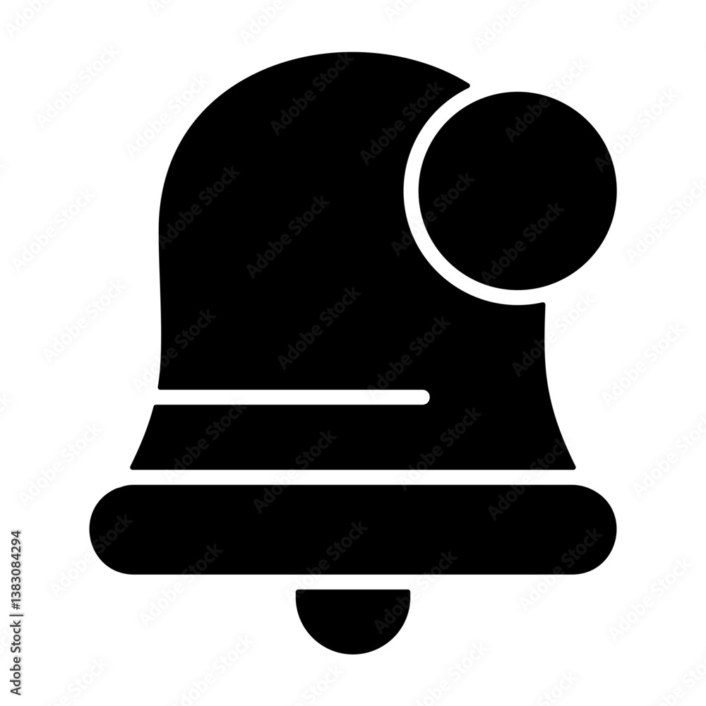 Notification Bell Solid Style Icon Notification Bell Solid Style Icon