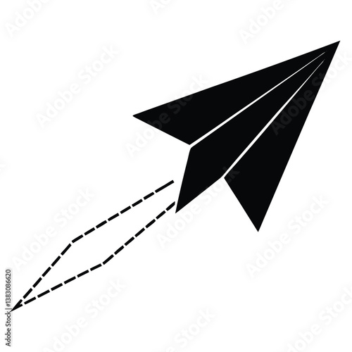 Paper Plane Silhouette Vector