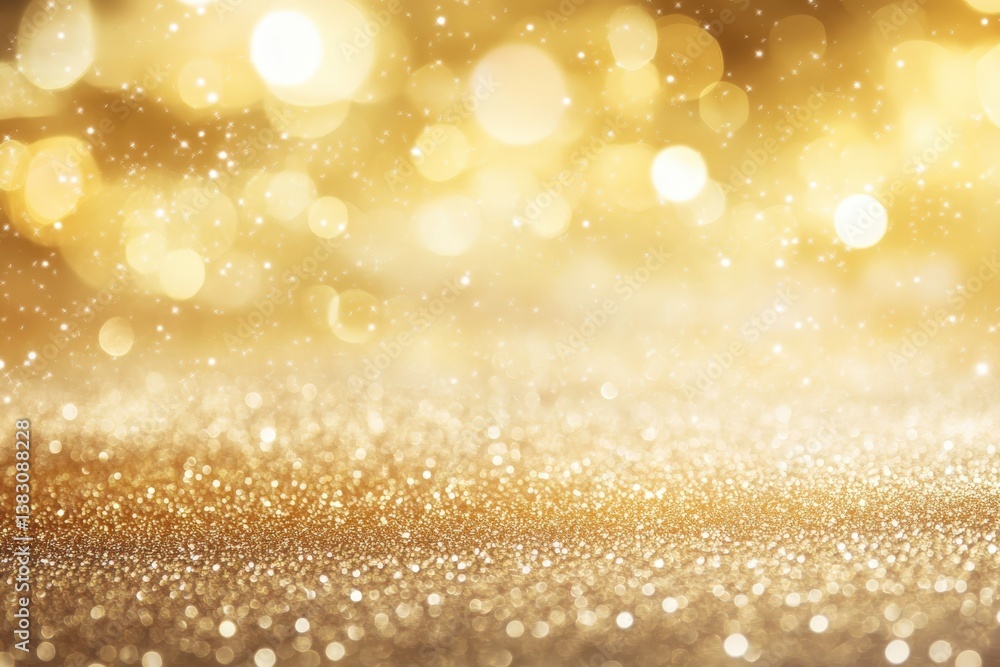 A closeup of a glittery gold background with lots of lights A closeup of a glittery gold background with lots of lights