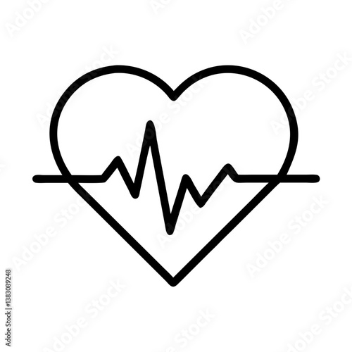 Heart health heartbeat pulse medical cardiology ekg healthcare rhythm lifeline wellness vital sign monitoring  bpm