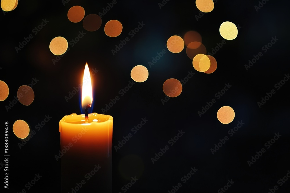 A lit candle is placed on top of a majestic mountain beside a flowing river A lit candle is placed on top of a majestic mountain beside a flowing river