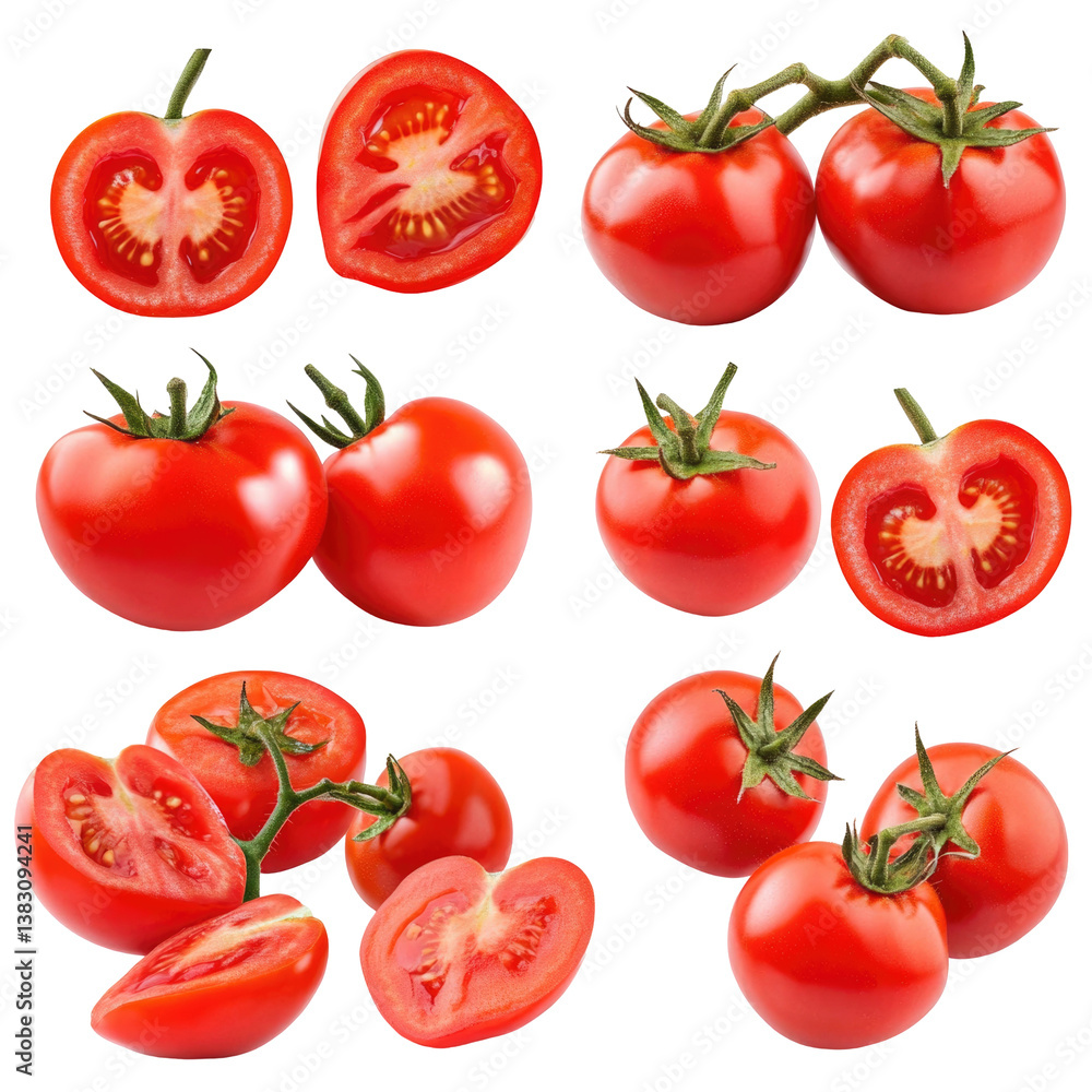 Fresh Tomato Set on transparent background Fresh Tomato Set on transparent background