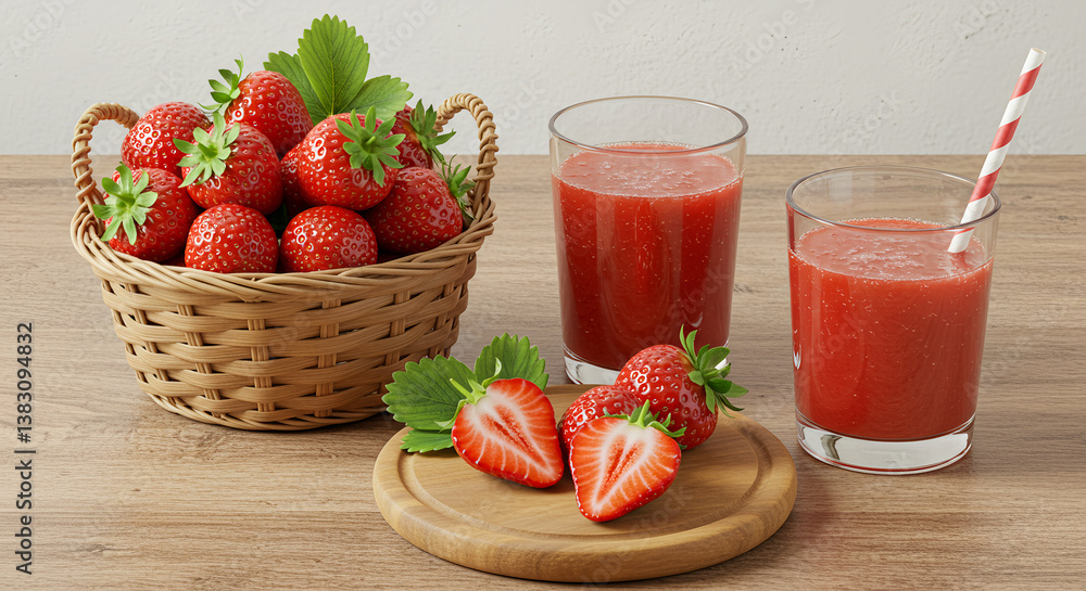 Fresh Strawberry Juice and Berries Fresh Strawberry Juice and Berries