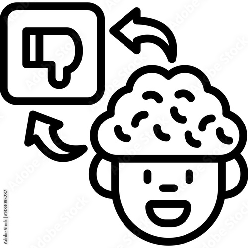 Dislike Think In Mind Icon