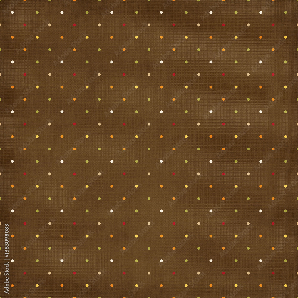 Polka dots design, Brown background, seamless repeat dots pattern, gift wrap paper Polka dots design, Brown background, seamless repeat dots pattern, gift wrap paper