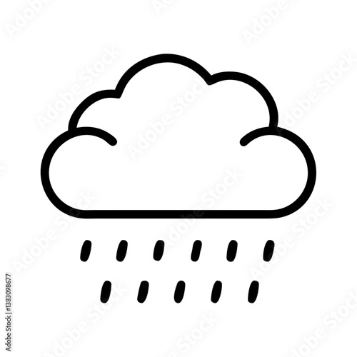 Rain cloud icon vector illustration simple weather forecast symbol rainy day graphic design element template 