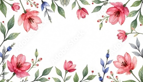 Delicate watercolor floral pattern, perfect for spring events , bloom, soft