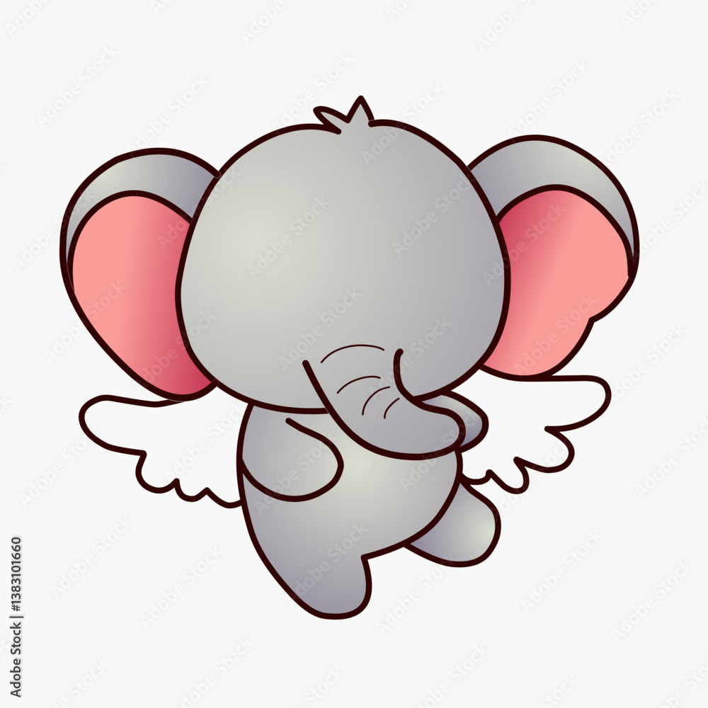 cute elephant with wings cute elephant with wings