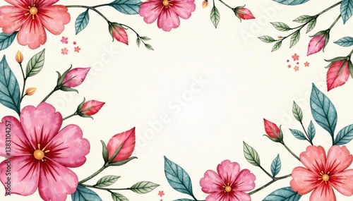 Delicate watercolor paisley floral pattern, soft tones, botanical, seamless pattern