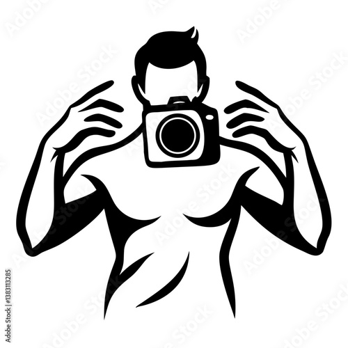 Photographer silhouette vector