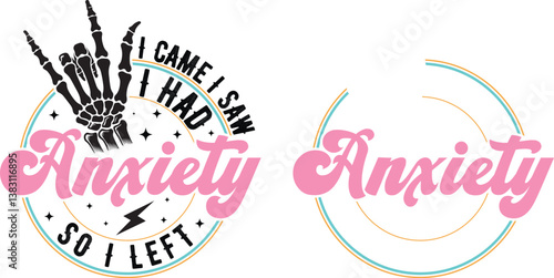 I came i saw i had anxiety so i left Art & Illustration