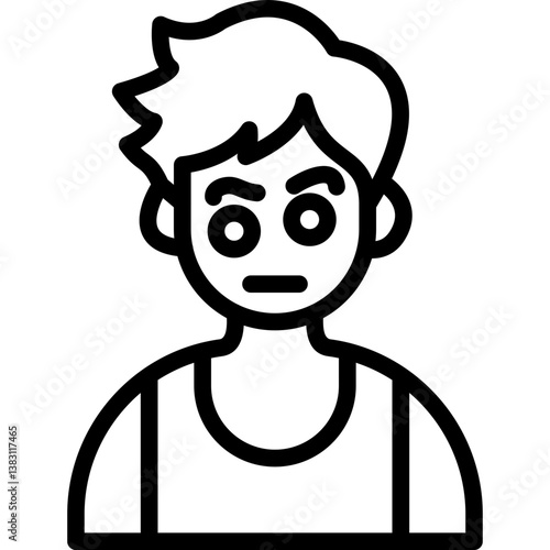 Boy Eyebrows Icon