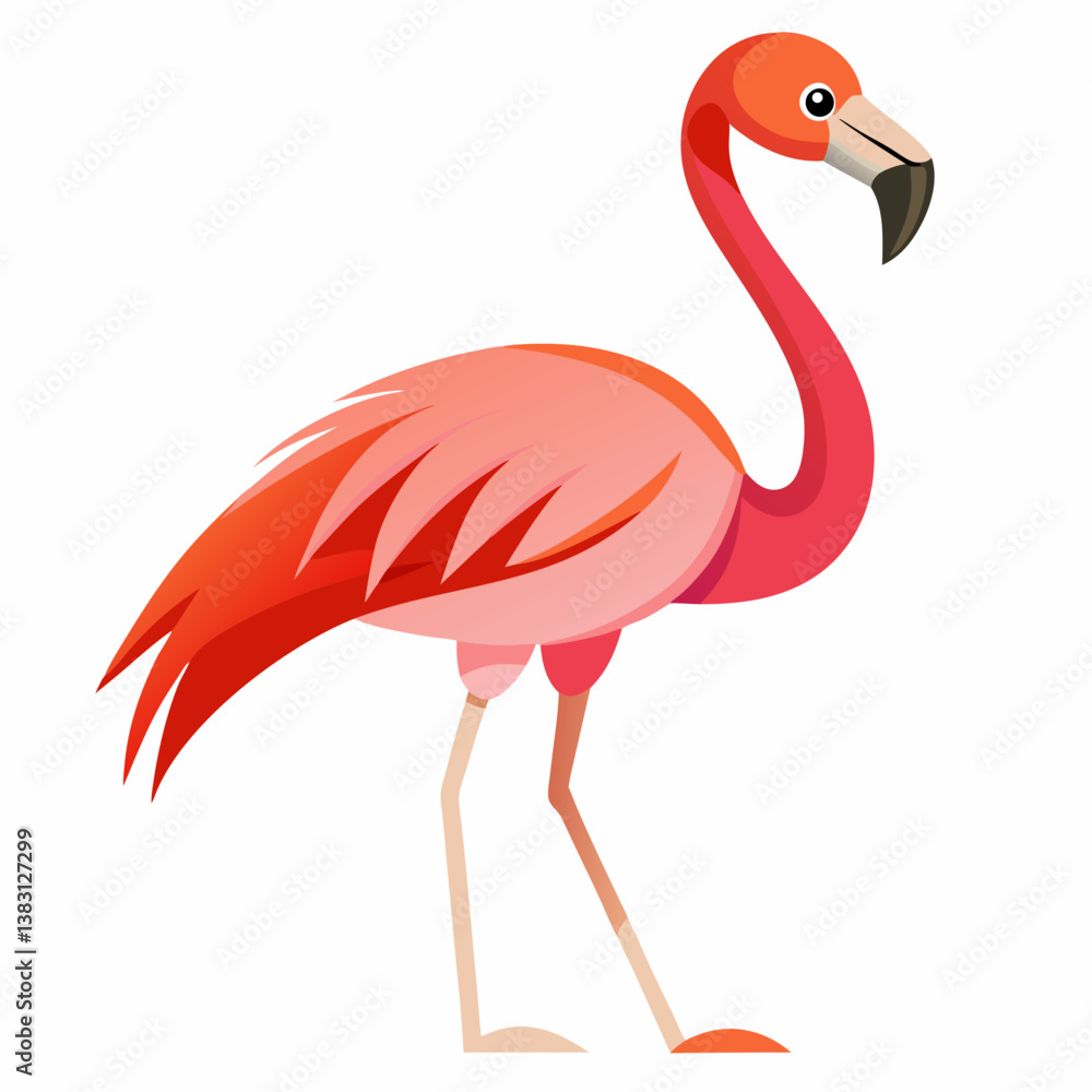 Obraz premium flamingo on white