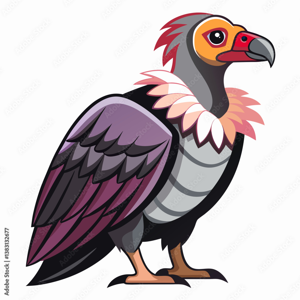vulture cartoon isolated on white vulture cartoon isolated on white