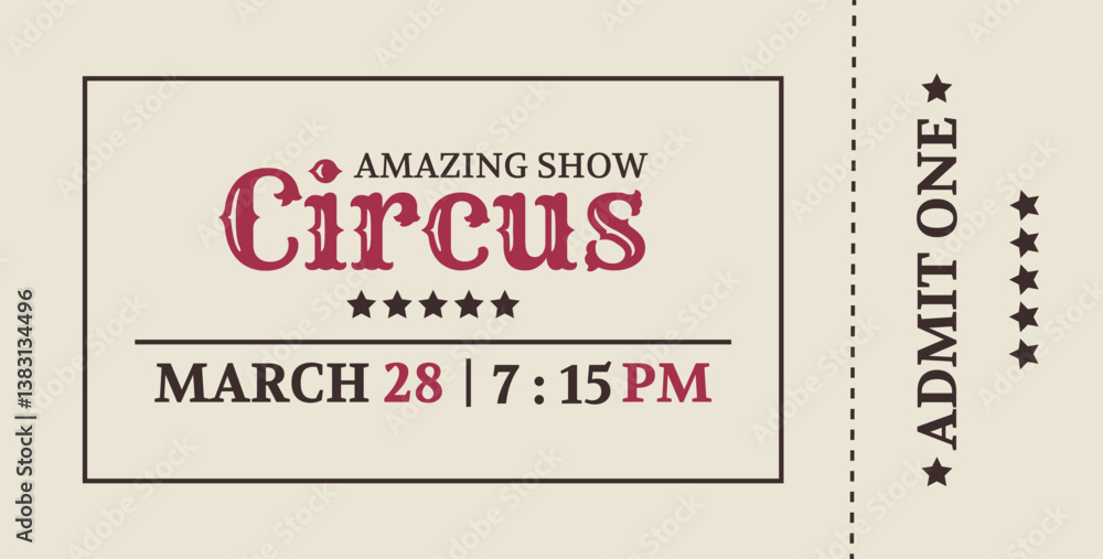 Obraz premium Circus ticket