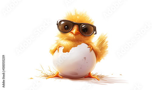 Creative conceptual illustrations of eggs, chickens