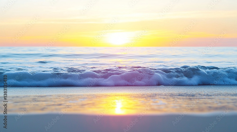 Obraz premium Sunset Ocean Waves