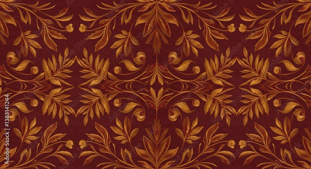 Crimson Tapestry of Autumn Gold AI Generated Crimson Tapestry of Autumn Gold AI Generated