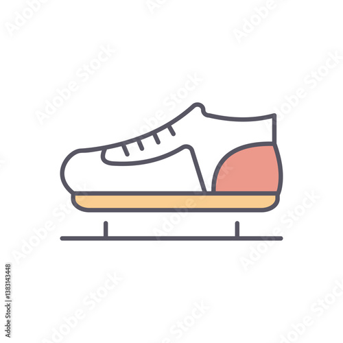 SKATE vector icon stock illustration