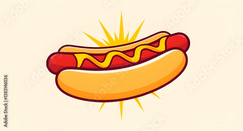 hotdog art icon