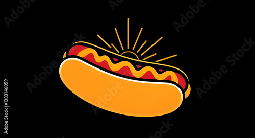 hotdog art icon