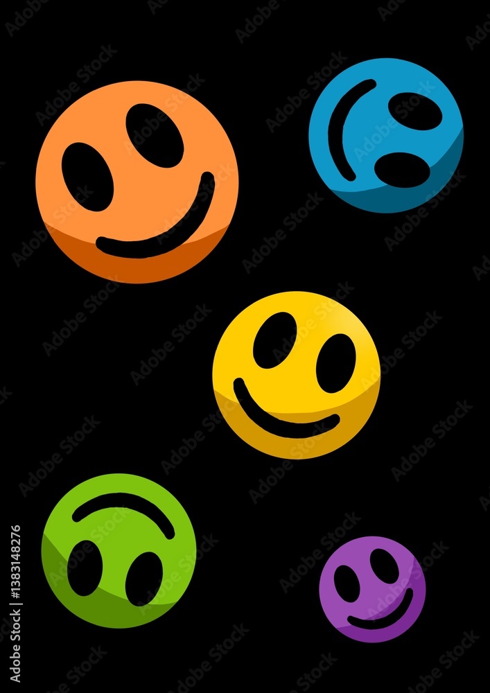 Obraz premium Smile trippy psychedelic illustration